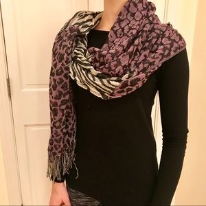 Cheetah and Zebra Print Scarf
